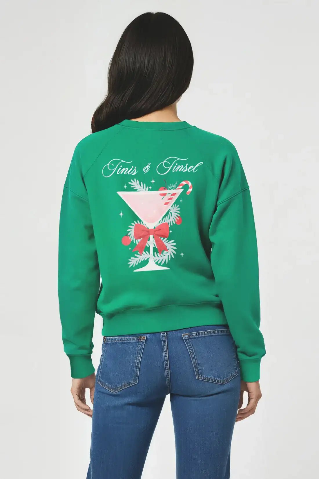 Wildfox Christmas Tinis & Tinsel Keely Raglan Sweatshirt - Spoiled Brat