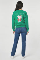 Shop Wildfox Wildfox Christmas Tinis & Tinsel Keely Raglan Sweatshirt Hooded Sweatshirt for women – premium loungewear and festival fashion at Spoiled Brat
