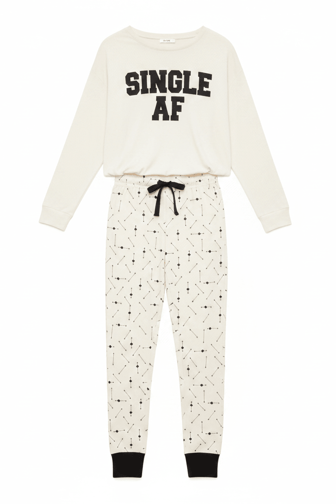 Shop Wildfox Wildfox Single AF Pyjamas as seen on Malin Andersson Pyjamas for women – premium loungewear and festival fashion at Spoiled Brat
