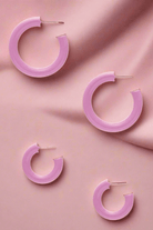 Shop 8 Other Reasons Sofia Richie x 8 Other Reasons Pink Hoop Earrings Earrings for women – premium loungewear and festival fashion at Spoiled Brat