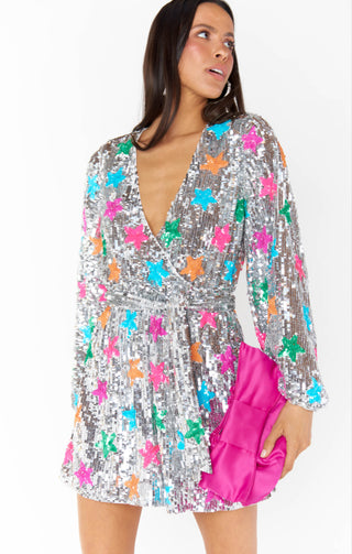 Shop Show Me Your Mumu Wear Me Out Dress Rainbow Stars Sequins - Spoiled Brat  Online