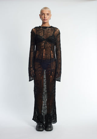 Shop The Ragged Priest Siren Sequin Distressed Maxi Dress - Spoiled Brat  Online