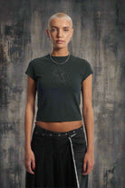 The Ragged Priest Cross My Heart Baby Tee Top by The Ragged Priest as seen on celebrities