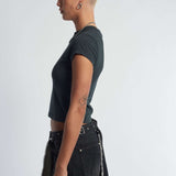 The Ragged Priest Cross My Heart Baby Tee Top by The Ragged Priest as seen on celebrities