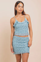 Daisy Street Ruffle Detail Bubble Lace Cami Top Cami Top by Daisy Street as seen on celebrities