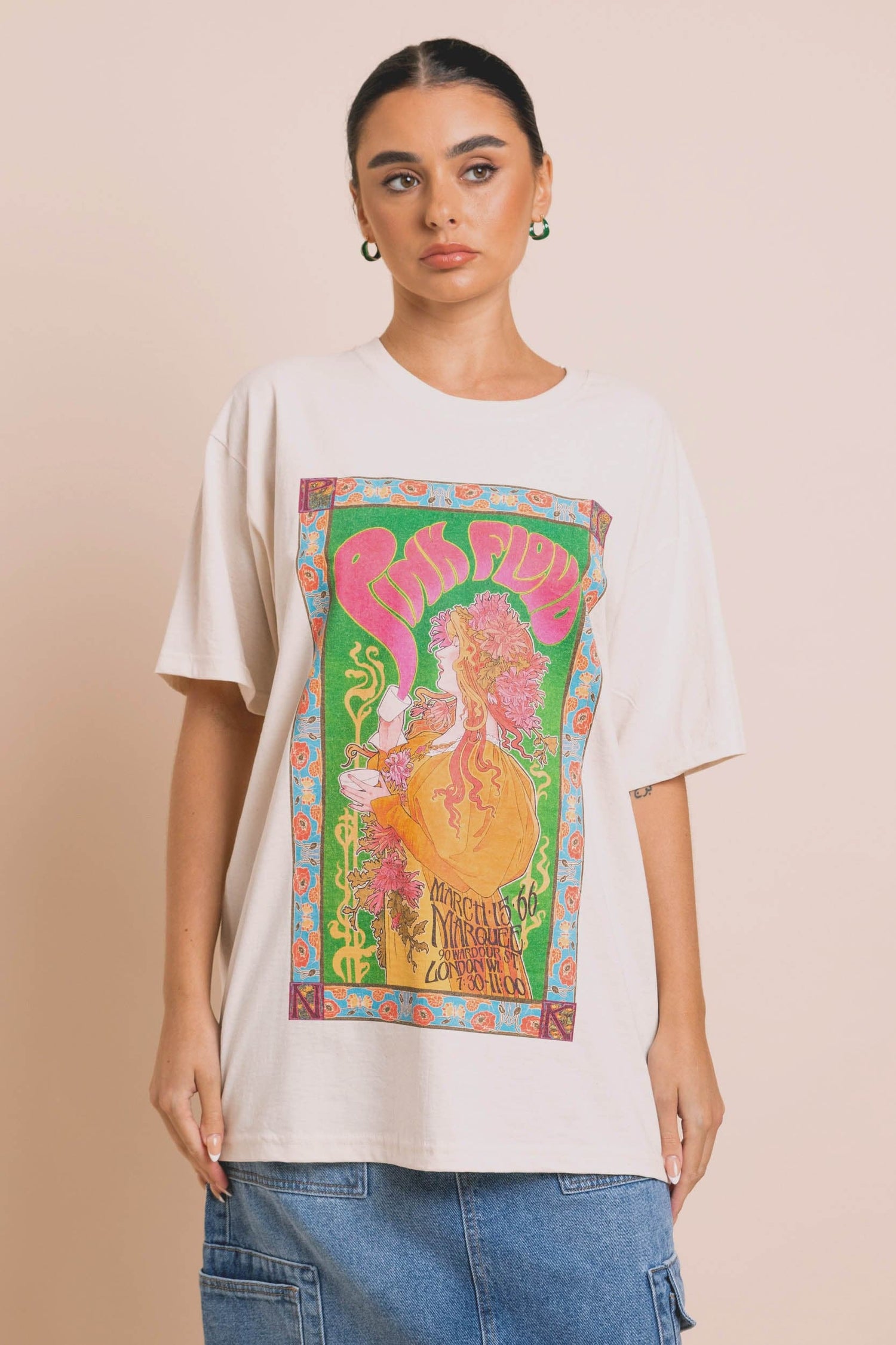 Shop Daisy Street Daisy Street Pink Floyd Art Nouveau Tee online at Spoiled Brat