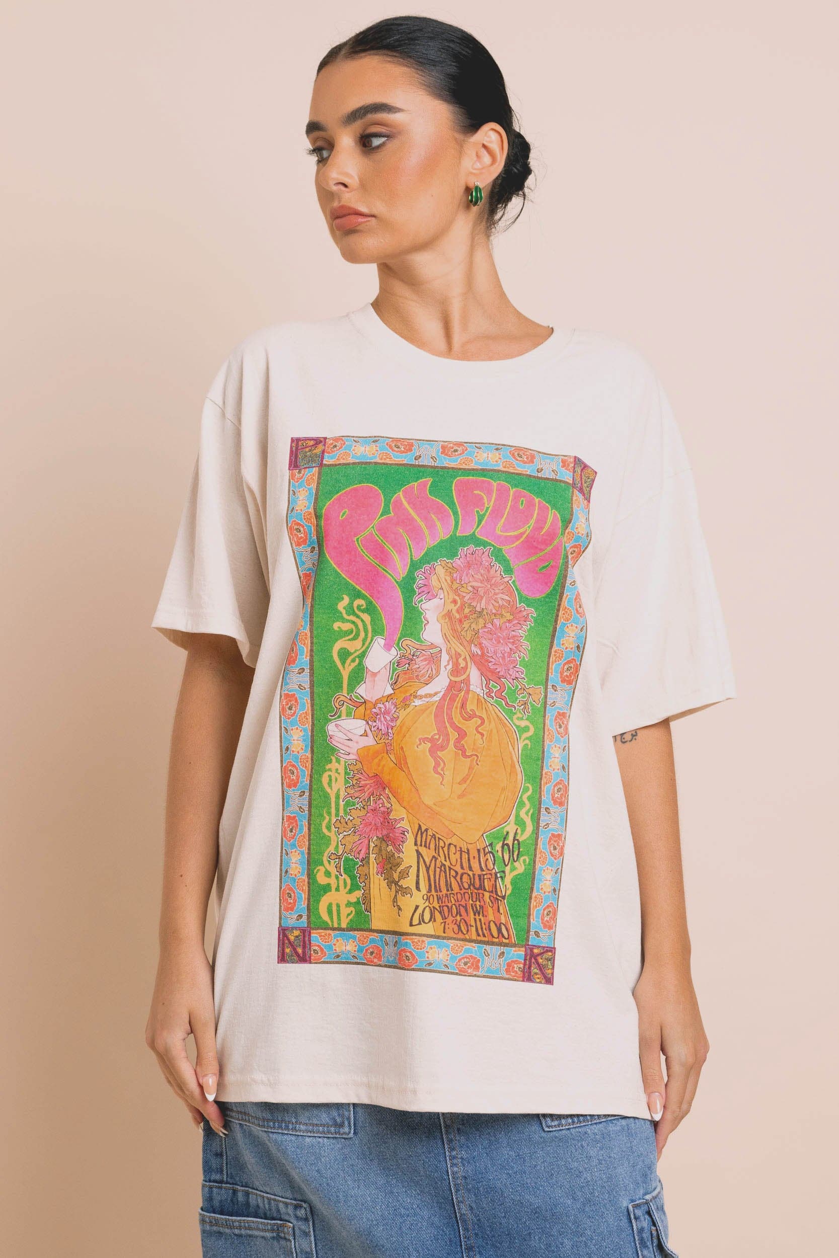 Shop Daisy Street Daisy Street Pink Floyd Art Nouveau Tee online at Spoiled Brat