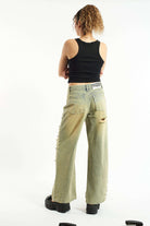 The Ragged Priest Dirty Wash Distressed Release Stud Jeans Boyfriend Jeans by The Ragged Priest as seen on celebrities