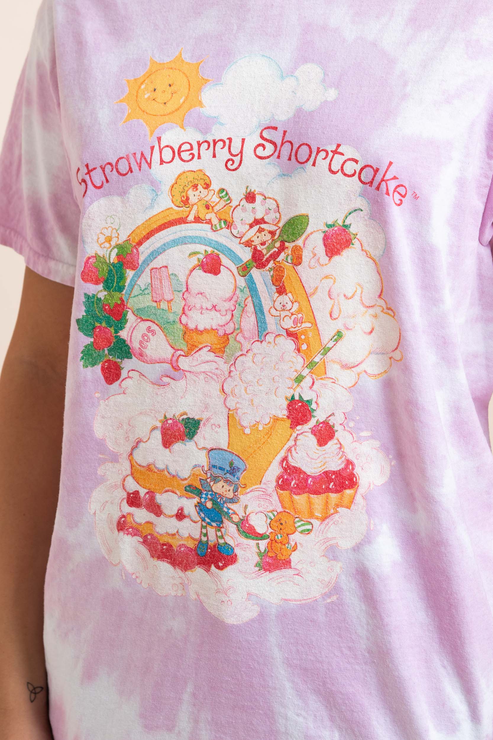Daisy Street Strawberry Shortcake Tie Dye Tyler Tee T-Shirt by Daisy Street as seen on celebrities