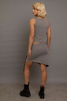 Daisy Street Asymmetrical Skirt with Print & Bow Detail Mini Skirt by Daisy Street as seen on celebrities