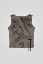 Daisy Street Slash Neck Top with Bow Detail