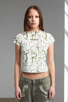 The Ragged Priest Rift Baby Tee Top by The Ragged Priest as seen on celebrities