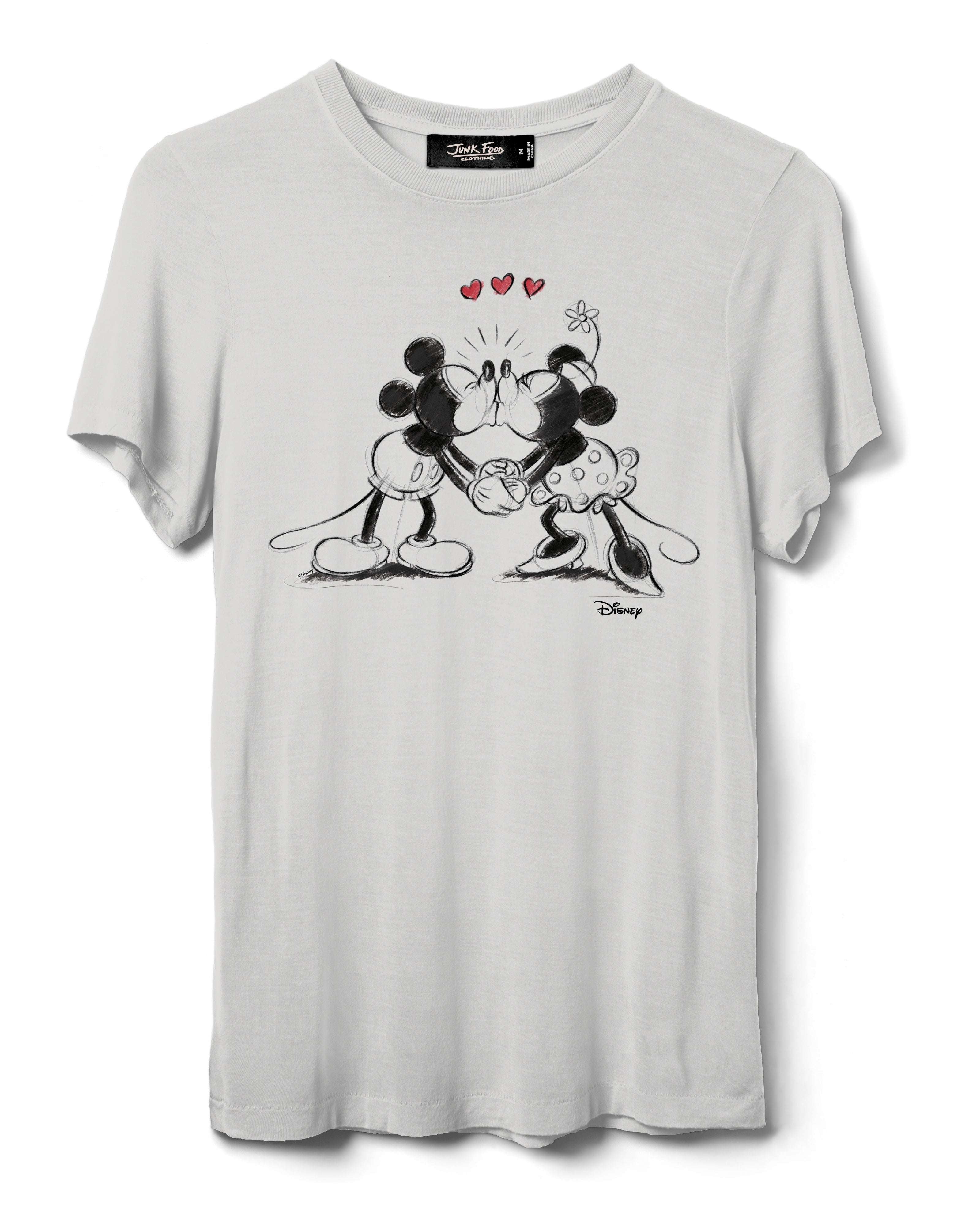 JUNKFOOD Disney Mickey and Minnie Kisses T-Shirt