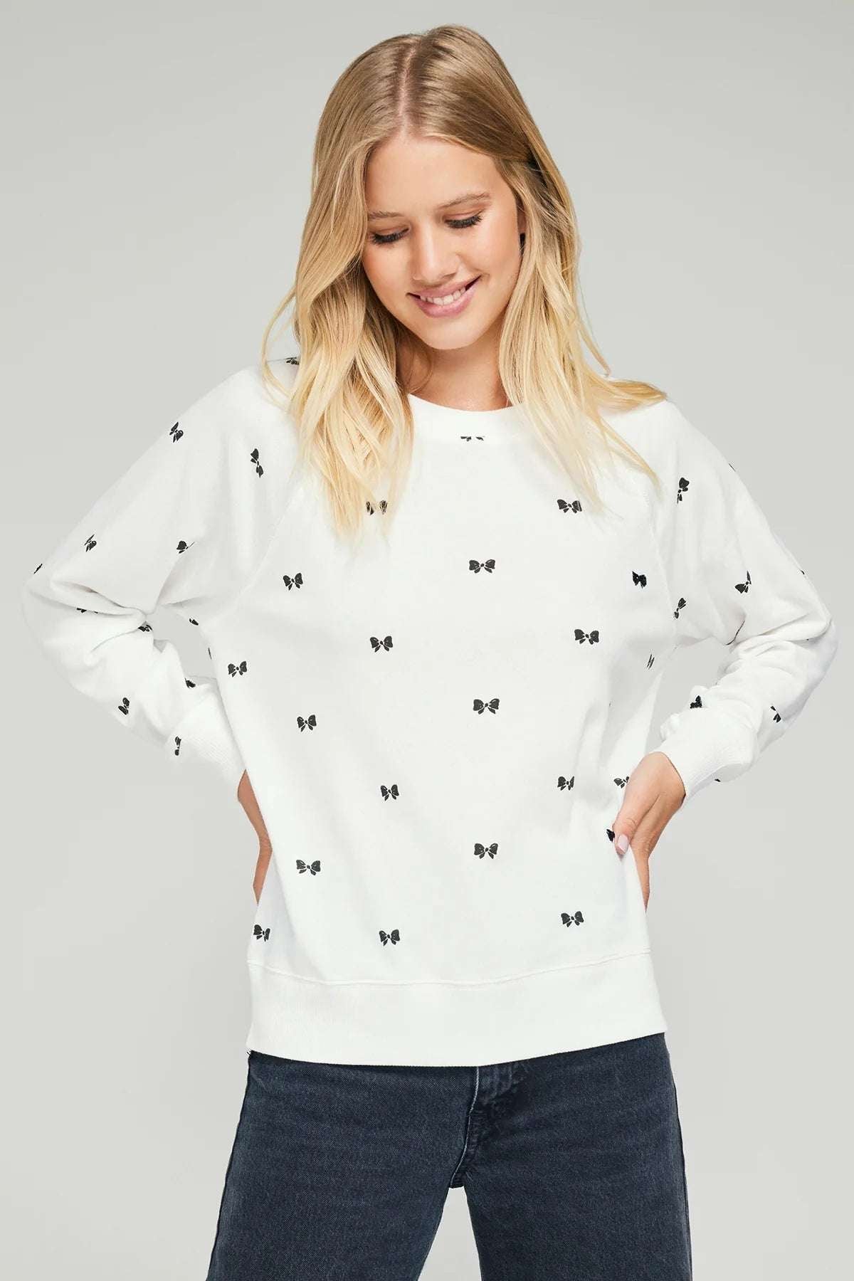 Shop Wildfox Wildfox Gordon Bow Sommers Sweatshirt Sweatshirt for women – premium loungewear and festival fashion at Spoiled Brat