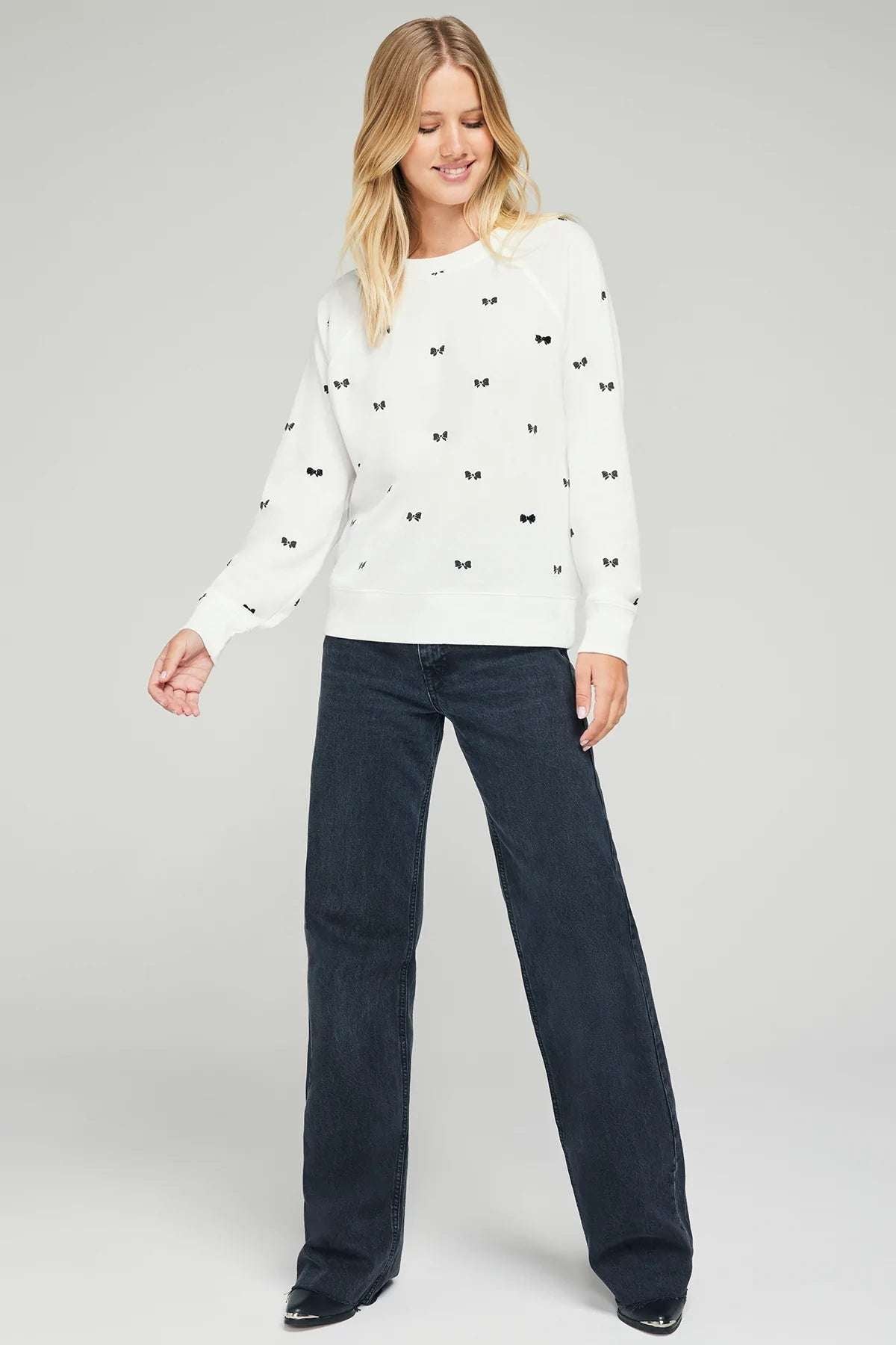 Shop Wildfox Wildfox Gordon Bow Sommers Sweatshirt Sweatshirt for women – premium loungewear and festival fashion at Spoiled Brat