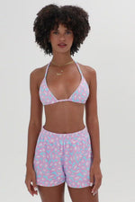 Shop Frankies Bikinis Frankies Bikinis Coco Terry Shorts in Daisy Dream online at Spoiled Brat