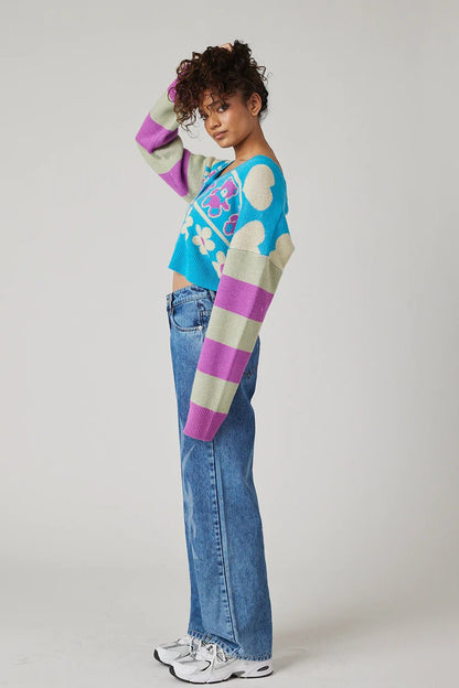 Shop New Girl Order Teddy Bears Picnic Cardigan - Premium Cardigan from New Girl Order Online now at Spoiled Brat 