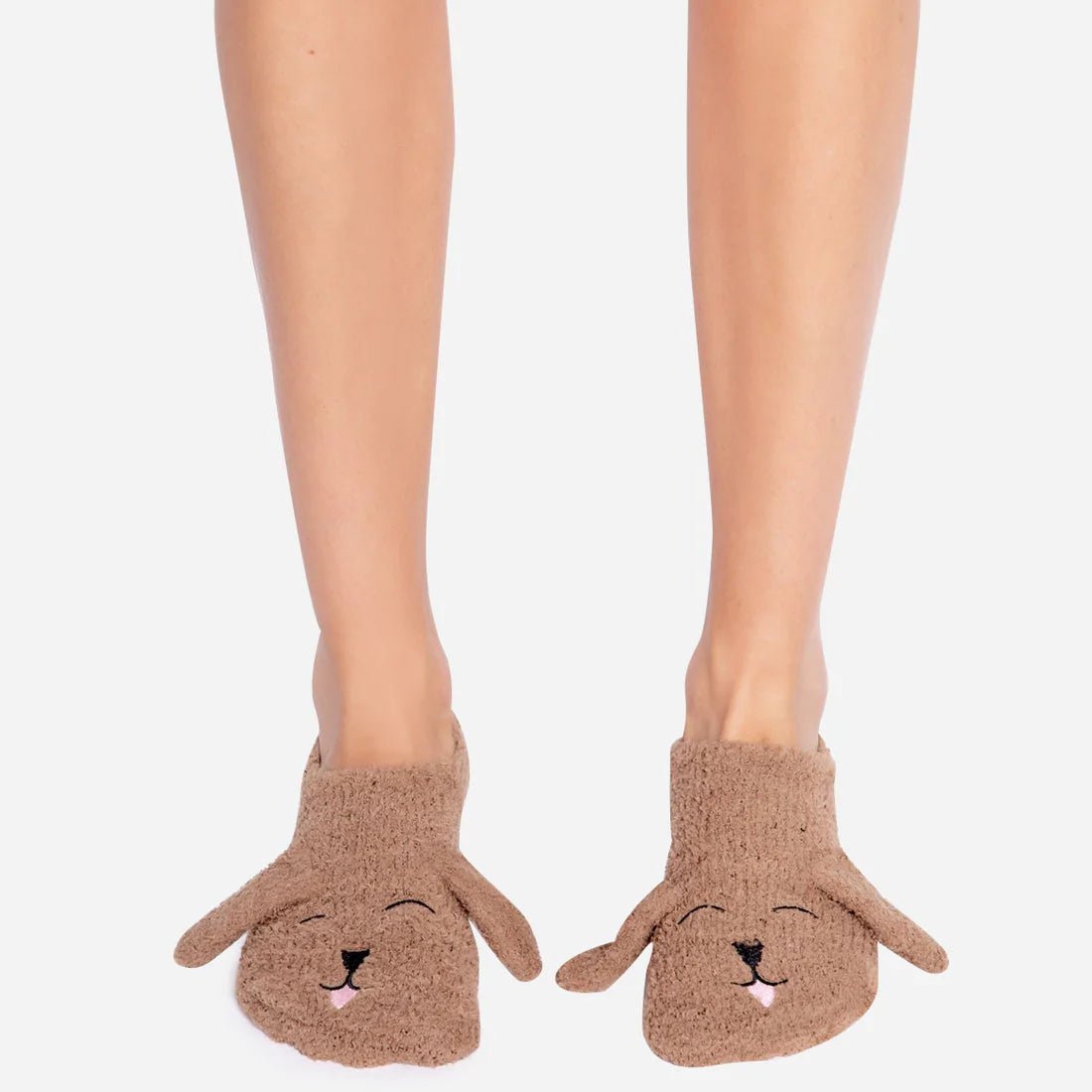 Shop PJ Salvage Fuzzy Brown Dog Ear Cosy Socks - Premium Socks from PJ Salvage Online now at Spoiled Brat 