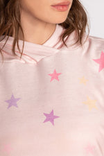 Shop PJ Salvage PJ Salvage Peach Party Star Hoodie online at Spoiled Brat