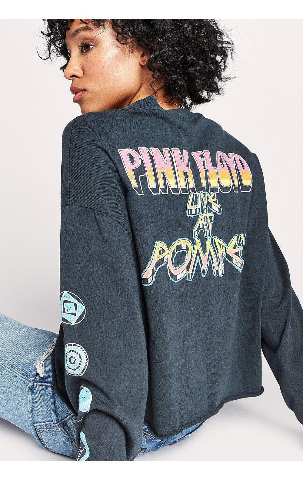 Shop Daydreamer LA Daydreamer LA Pink Floyd Pompeii Long Sleeve Crop Top online at Spoiled Brat