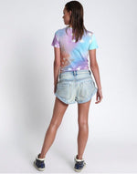 Shop One Teaspoon One Teaspoon Graffiti Tie Dye Organic Fitted Tee online at Spoiled Brat