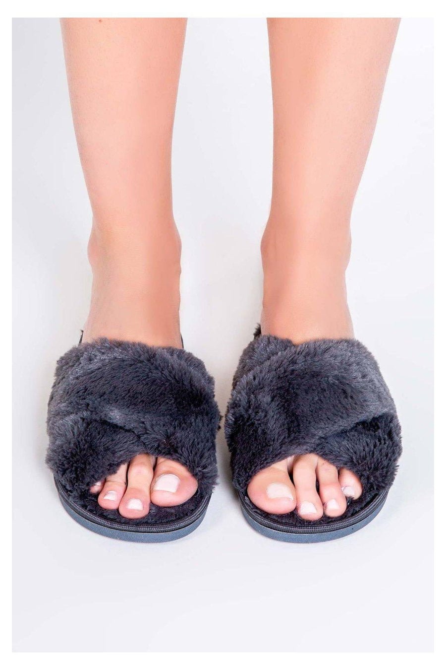 Shop PJ Salvage Faux Fur Slipper Slides - Premium Slippers from PJ Salvage Online now at Spoiled Brat 