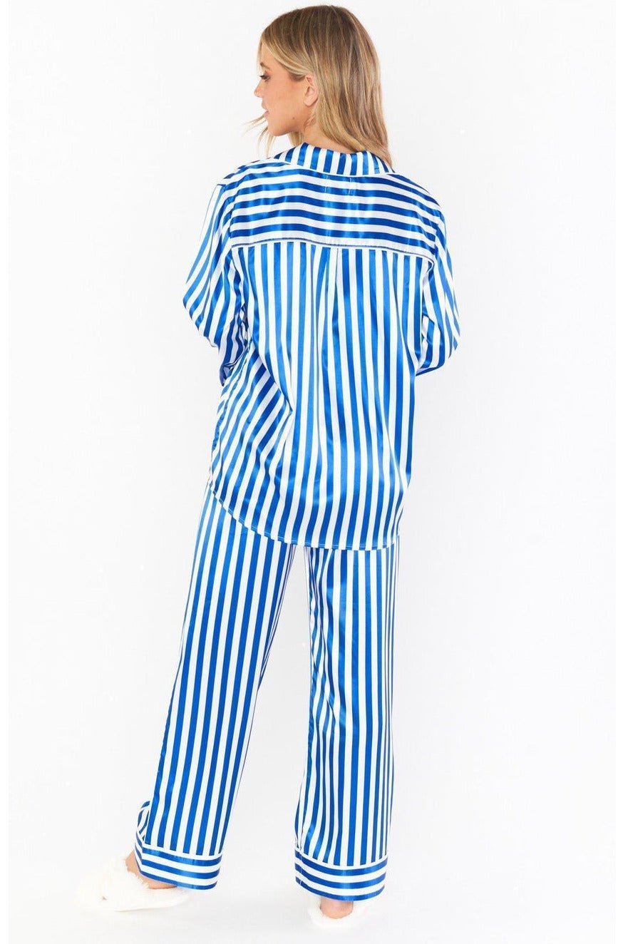 Shop Show Me Your Mumu Blue Classic PJ Set - Premium Pyjamas from Show Me Your Mumu Online now at Spoiled Brat 