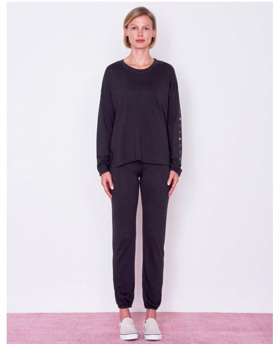 Shop Sundry Starline Hi-Low Crew Sweater - Premium Sweater from Sundry Online now at Spoiled Brat 