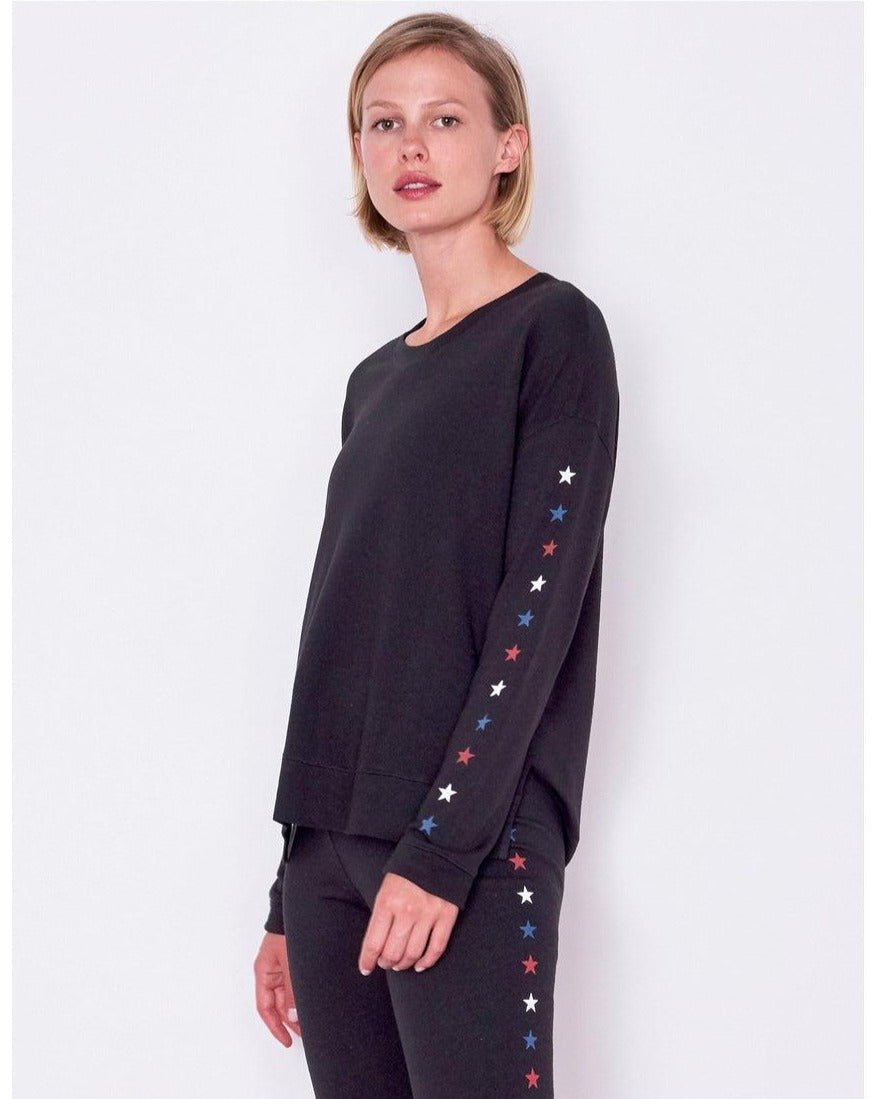 Shop Sundry Starline Hi-Low Crew Sweater - Premium Sweater from Sundry Online now at Spoiled Brat 