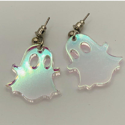 Shop Suzywan DELUXE Holographic Ghost Halloween Earrings - Premium Earrings from Suzywan DELUXE Online now at Spoiled Brat 