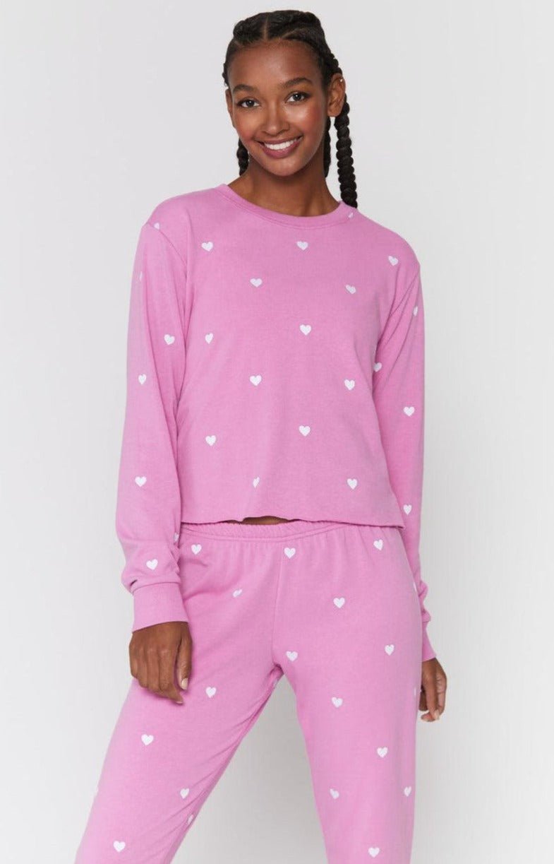 Spiritual Gangster Heart Crop Sweatshirt Sweater by Spiritual Gangster as seen on celebrities