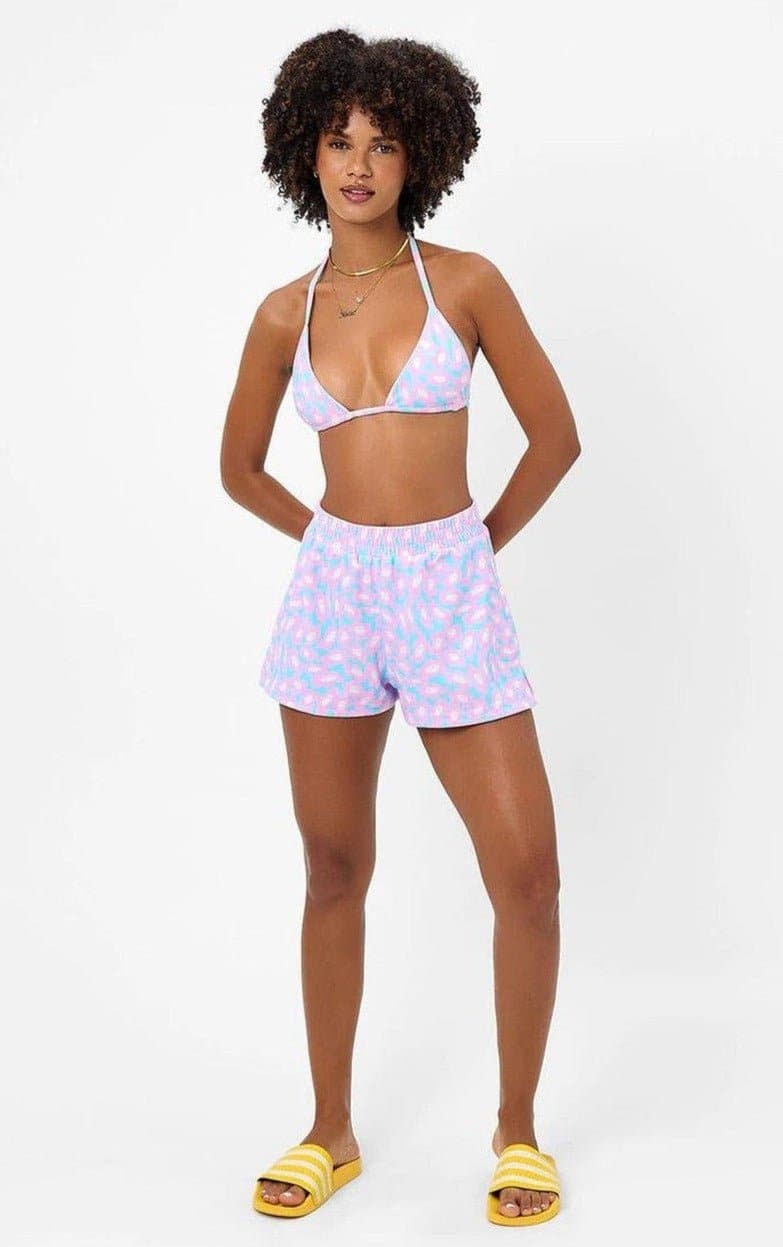 Shop Frankies Bikinis Frankies Bikinis Coco Terry Shorts in Daisy Dream Shorts for women – premium loungewear and festival fashion at Spoiled Brat