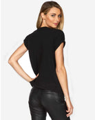 Shop Lauren Moshi Lauren Moshi Edda Crystal Biting Lip T-Shirt T-Shirt for women – premium loungewear and festival fashion at Spoiled Brat