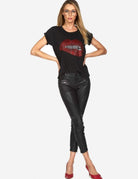 Shop Lauren Moshi Lauren Moshi Edda Crystal Biting Lip T-Shirt T-Shirt for women – premium loungewear and festival fashion at Spoiled Brat