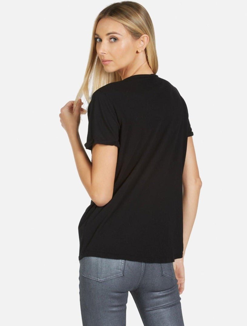 Shop Lauren Moshi Lauren Moshi Edda Crystal Sprinkle Lip T-Shirt T-Shirt for women – premium loungewear and festival fashion at Spoiled Brat