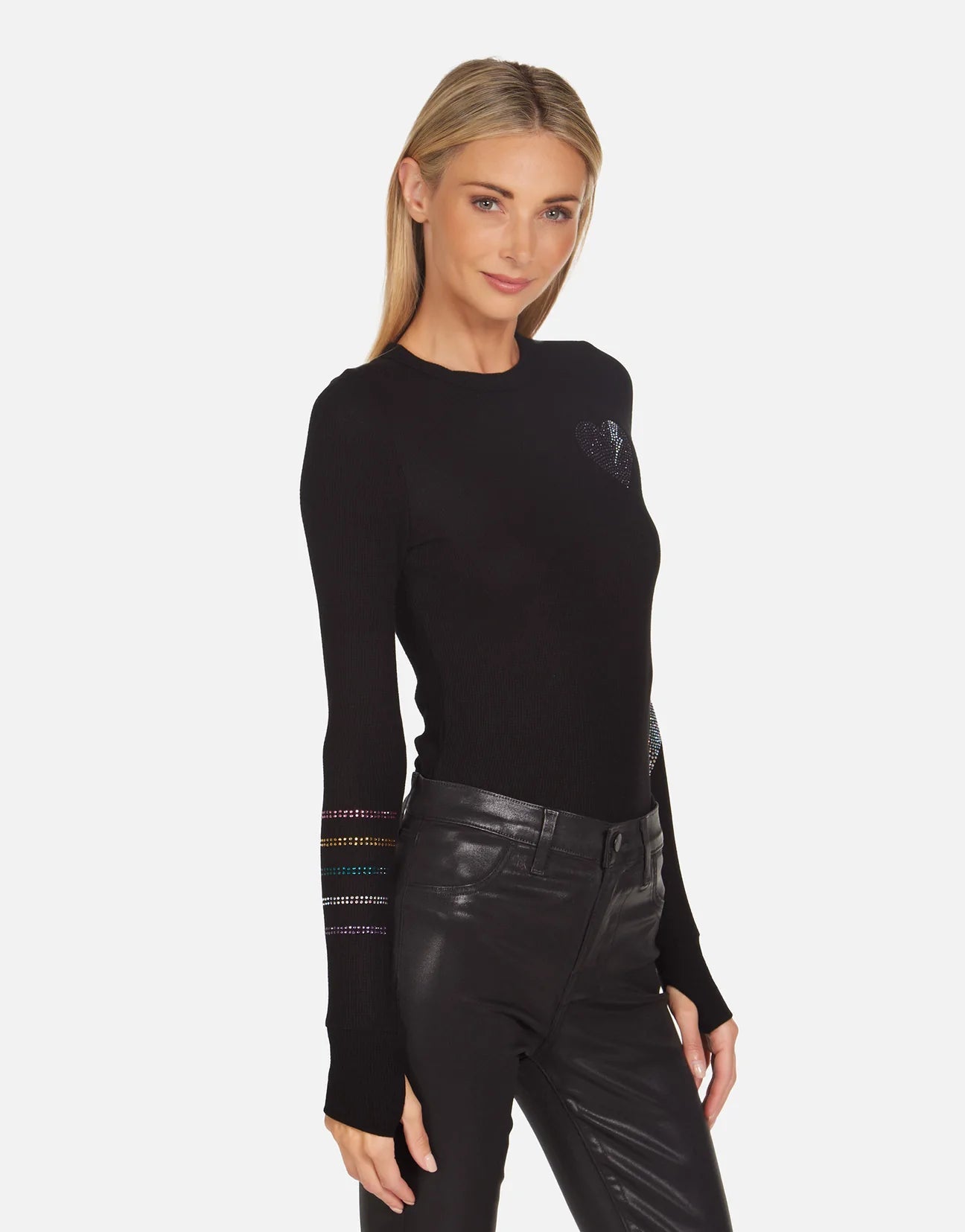 Shop Lauren Moshi Lauren Moshi McKinley Rays of Love Thermal Top Long Sleeved Top for women – premium loungewear and festival fashion at Spoiled Brat