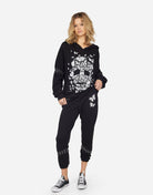 Shop Lauren Moshi Lauren Moshi Samantha Butterfly Skull Burst Hoodie Wrap Cardigan for women – premium loungewear and festival fashion at Spoiled Brat