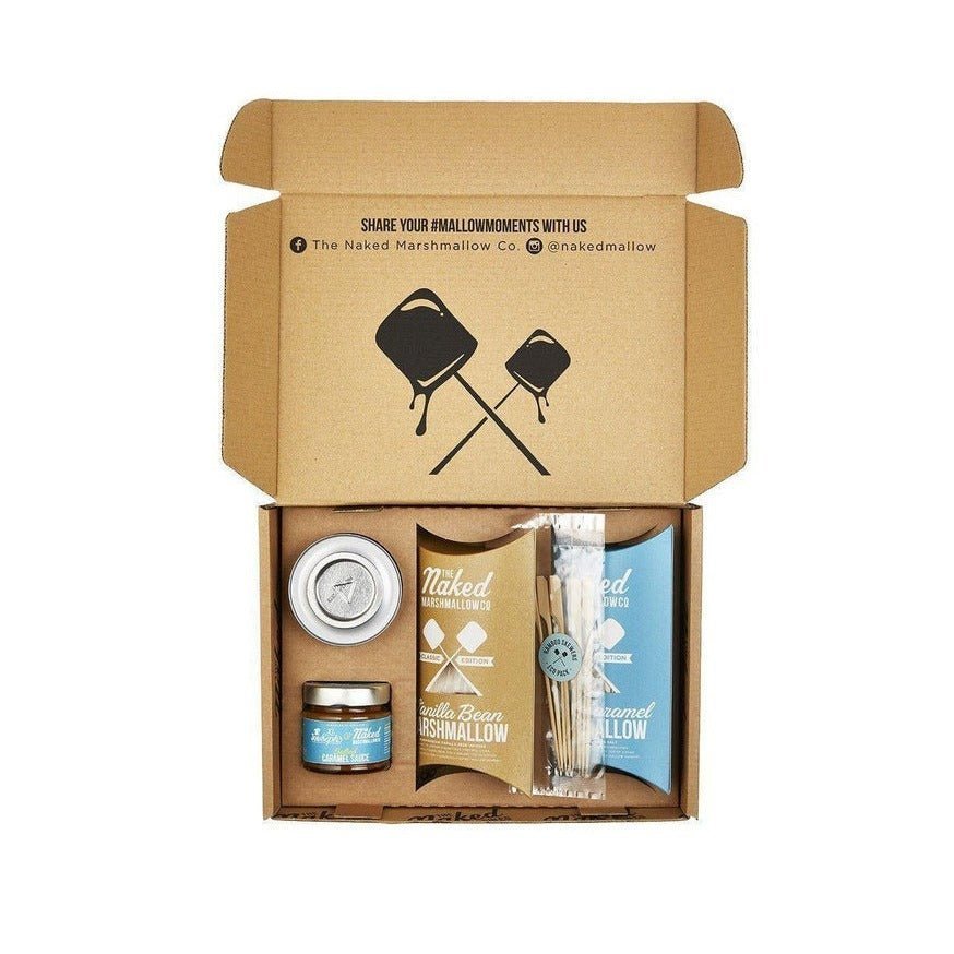Shop Naked Marshmallow Salted Caramel Lovers Marshmallow Toasting Kit Gift Set Gifts for women – premium loungewear and festival fashion at Spoiled Brat