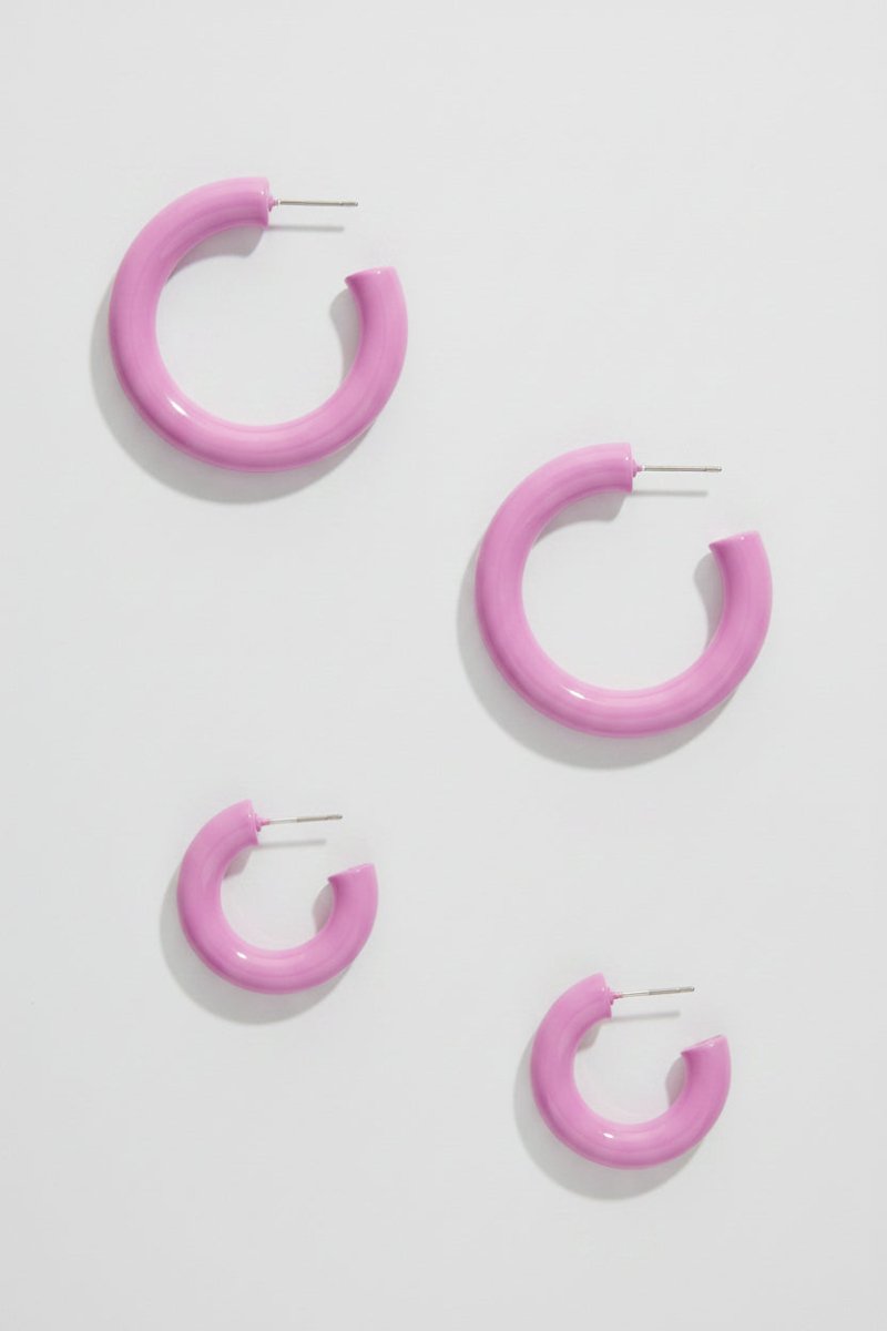 Shop 8 Other Reasons Sofia Richie x 8 Other Reasons Pink Hoop Earrings Earrings for women – premium loungewear and festival fashion at Spoiled Brat