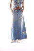 Shop Basic Pleasure Mode Liberty Star Denim Maxi Skirt - Premium Skirts from Basic Pleasure Mode Online now at Spoiled Brat 