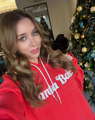Shop Beach Riot Beach Riot Alissa Santa Babe Hooded Sweater as seen on Una Healy Sweater for women – premium loungewear and festival fashion at Spoiled Brat