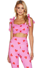 Shop Beach Riot Beach Riot Amelia Crop Top Valentine Heart online at Spoiled Brat