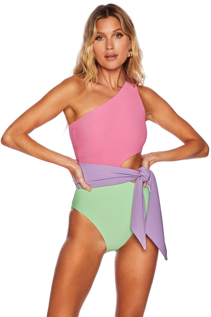 Shop Beach Riot Carlie One Piece Pretty Pastels Swimsuit - Premium Swimsuit from Beach Riot Online now at Spoiled Brat 