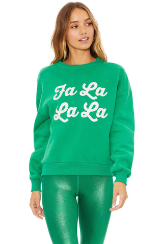 Shop Beach Riot Fa La La Green Christmas Sweater - Premium Sweater from Beach Riot Online now at Spoiled Brat 