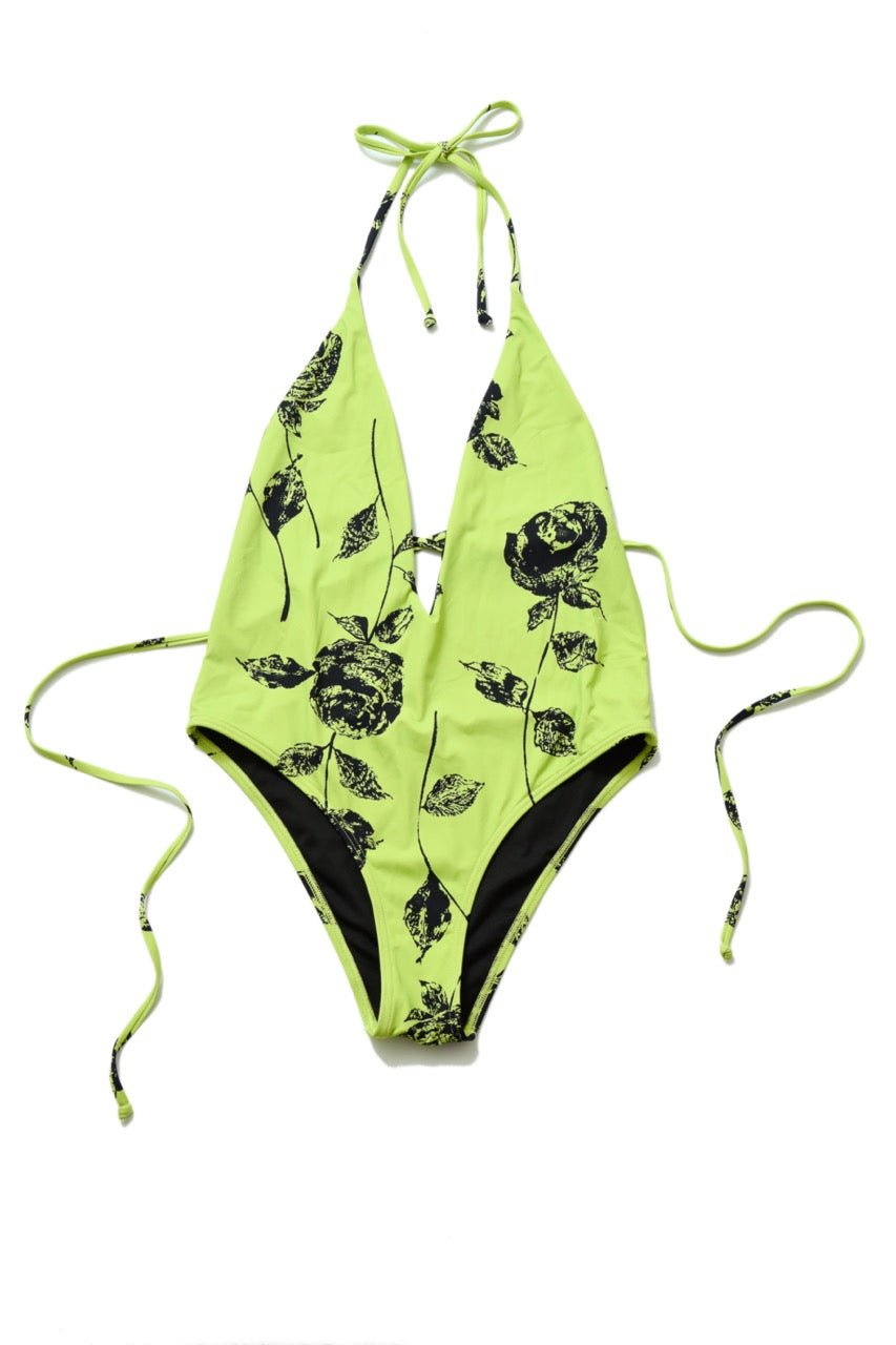 Shop Bitching &amp; Junkfood CHER One-Piece Swimsuit Neon Rose - Premium Swimsuit from Bitching &amp; Junkfood Online now at Spoiled Brat 