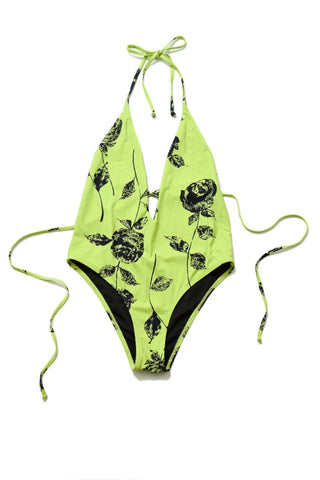 Shop Bitching & Junkfood CHER One-Piece Swimsuit Neon Rose - Premium Swimsuit from Bitching & Junkfood Online now at Spoiled Brat 