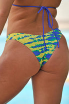 Shop Bitching & Junkfood Bitching & Junkfood ZENDAYA Bikini Bottom Blue & Yellow Tie Dye Bikini Bottoms for women – premium loungewear and festival fashion at Spoiled Brat