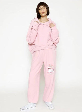 Shop Boys Lie Pink No Smoke Without Fire Sweatpants - Premium Sweatpants from Boys Lie Online now at Spoiled Brat 