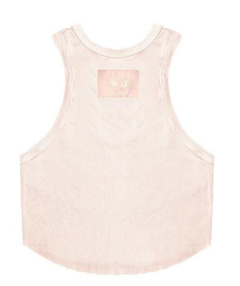 Shop Boys Lie Boys Lie Rose Pink Ribbed Tank Top online at Spoiled Brat