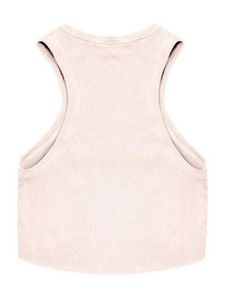 Shop Boys Lie Boys Lie Rose Pink Ribbed Tank Top online at Spoiled Brat